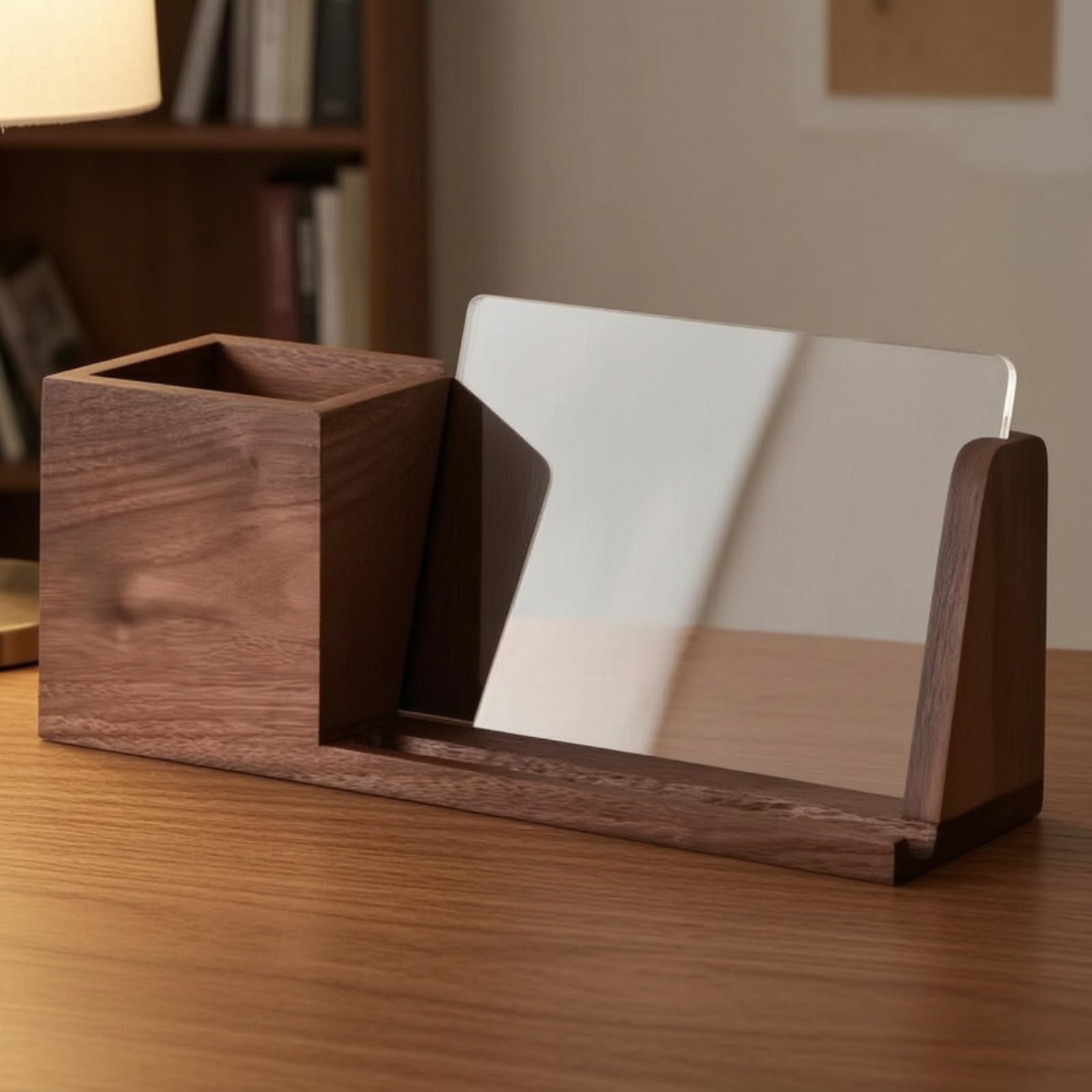 Lápices Compacto Organizador Escritorio Japonés Madera para Oficina en Casa,