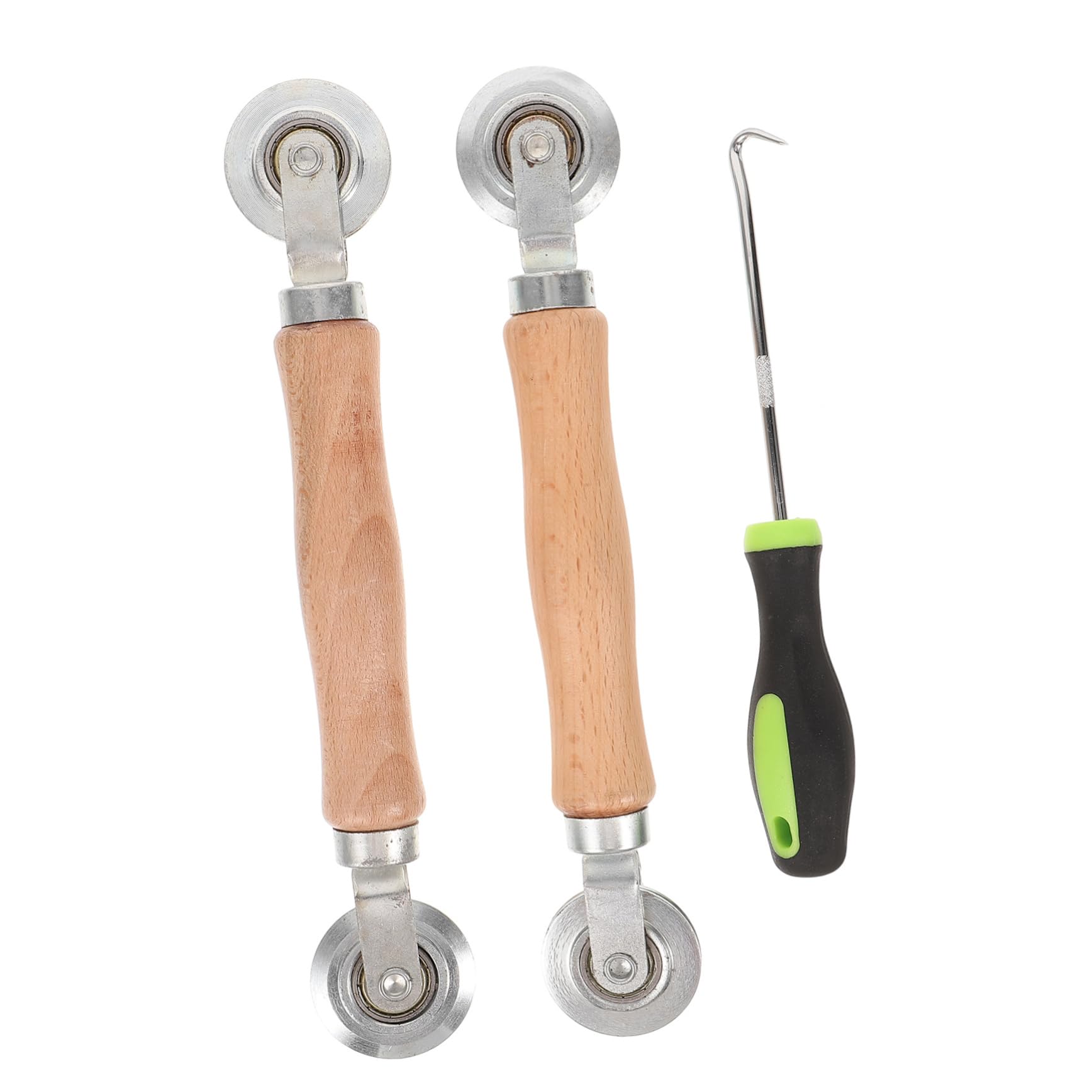 Mikikit Kit de Reparación de Puertas Mosquiteras 3 Piezas Ruedas de Acero Inoxidable y Herramientas Multiusos para Reparar Ventanas y Puertas