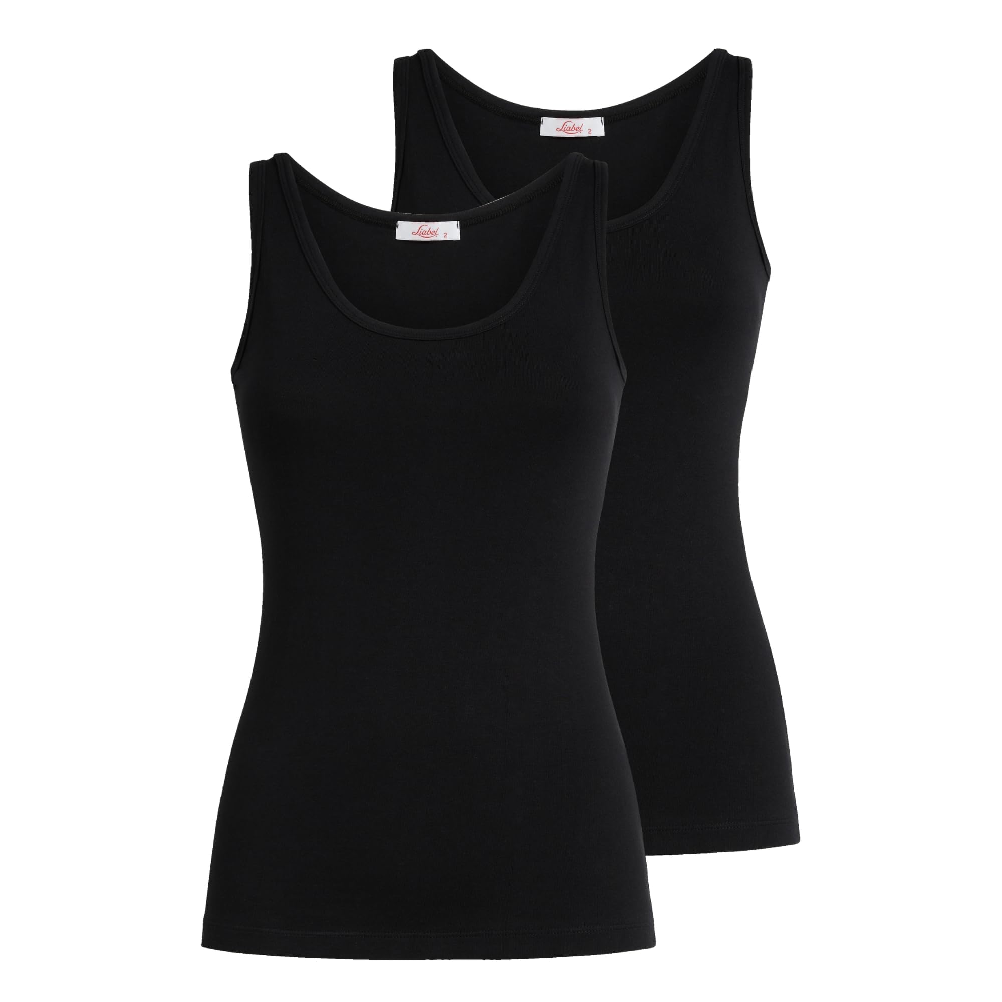 Liabel Maglia Intima da Donna Spalla Stretta (Multipack da 2), Canotta Intima Femminile in Cotone Bielastico Certificato Oeko-Tex, Fresca e Traspirante