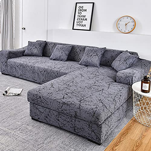 Housse de canapé d'angle en L élastique couleur 23