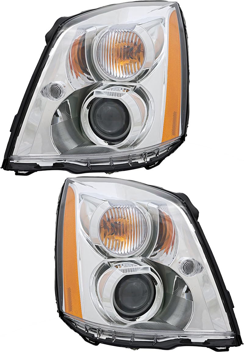 Compatible with Cadillac DTS Headlights Lamps Set 2006 2007 2008 2009 2010 2011 HID Driver and Passenger Side