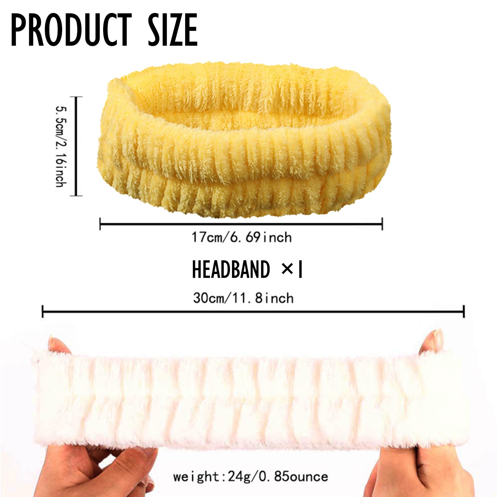 Fascia Per Capelli In Flanella Morbida Per Skincare E Sport - Regolabile, Viola, Taglia L