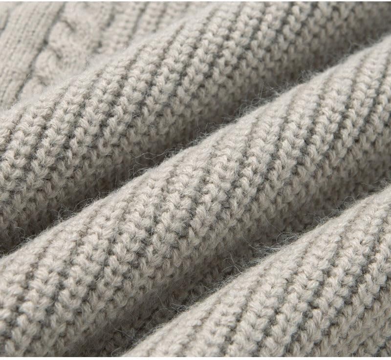 Men's Winter Warm Coarse Thread Half High Collar Knitted Sweater Bottom Loose Coat Sweaters
