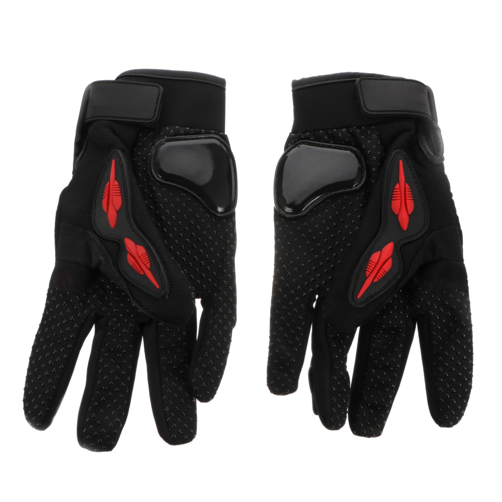 Healeved 1Pair Breathable Cycling Gloves for Men Skid Riding Gloves with Protective Shell for Outdoor Use Comfortable Seasons Red