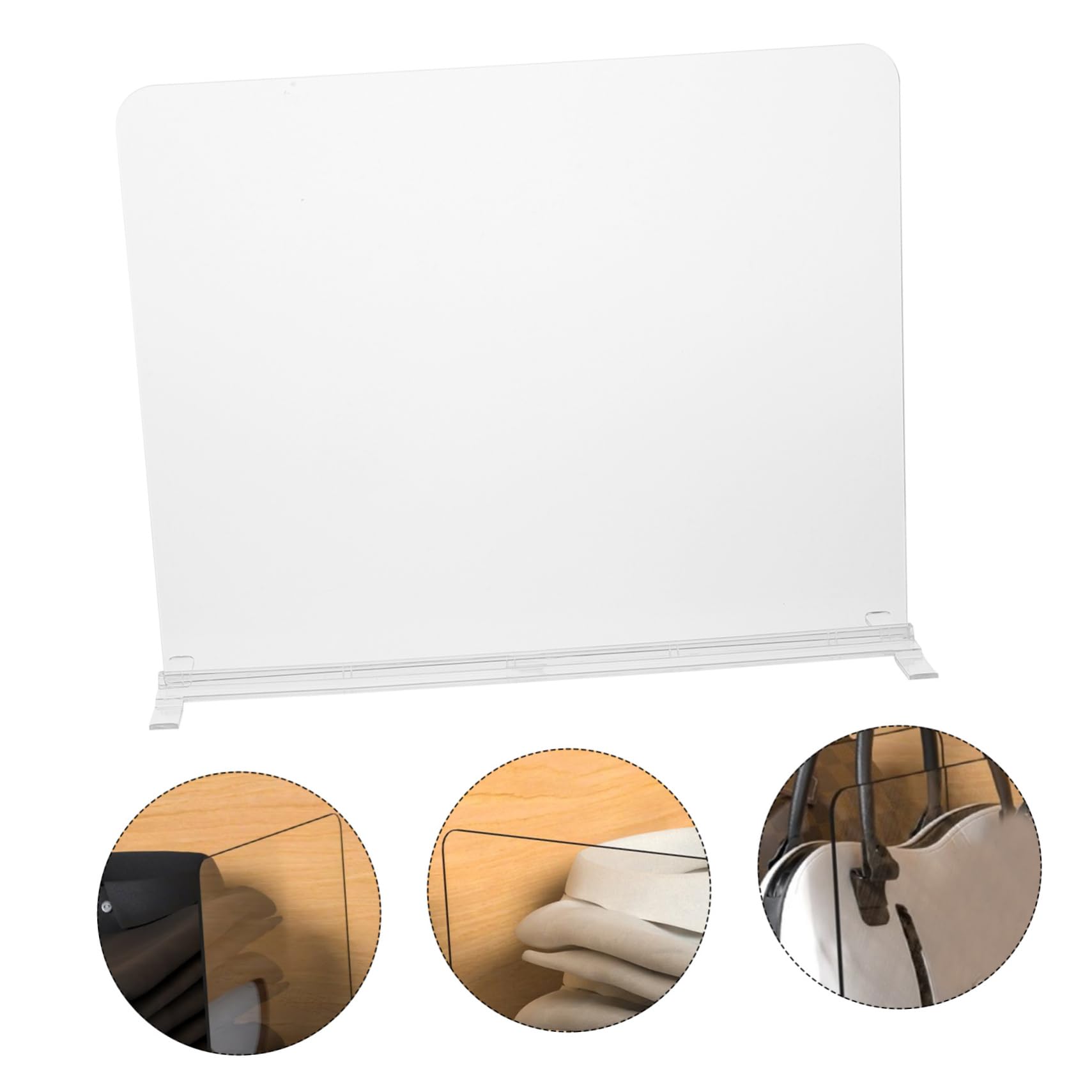 Happyyami 4Pcs Clear Closet Shelf Divider Organizer for Clothes Purses Dismantlable Design for Bedroom Kitchen Storage