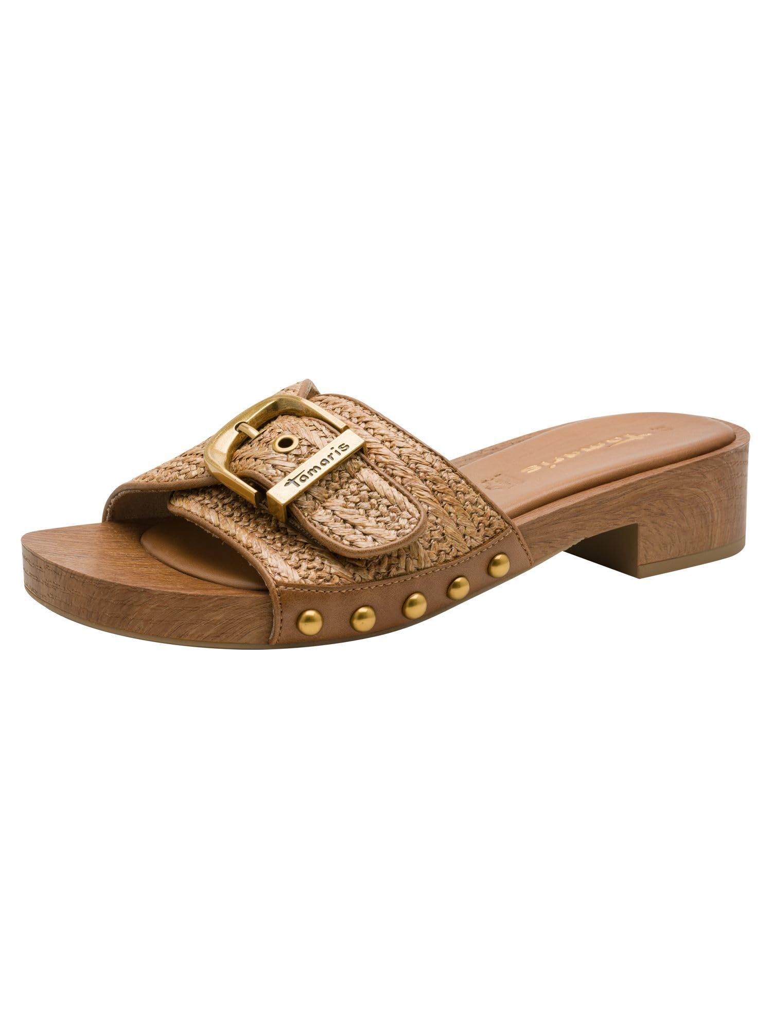 Tamaris Women's mule with wedge heel brown 7.5 UK