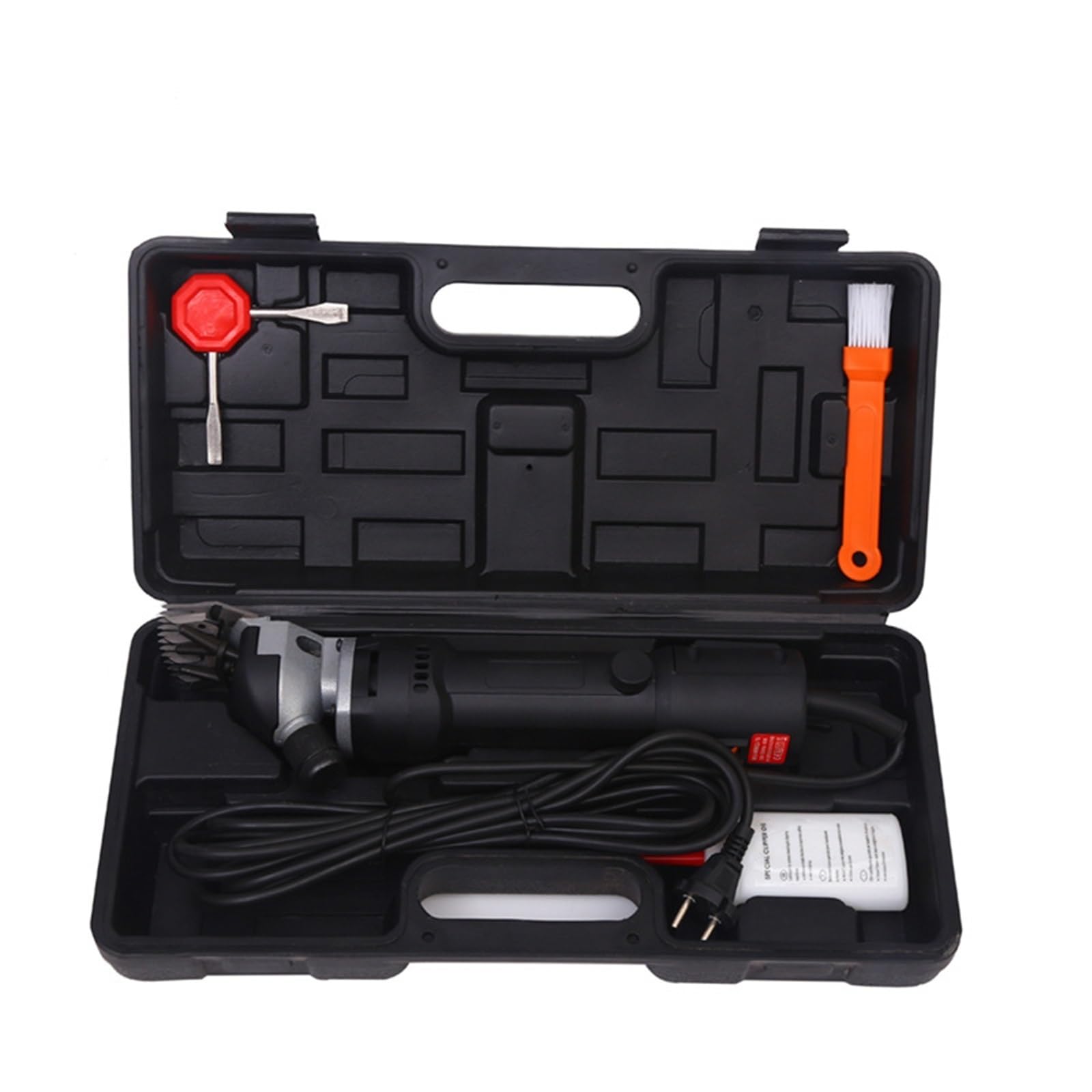 Esquiladora eléctrica de ovejas y Cabras, Herramienta cortadora de Tijeras de Lana con Caja, enchufes Personalizables, 690W, 6 velocidades(13 Teeth)