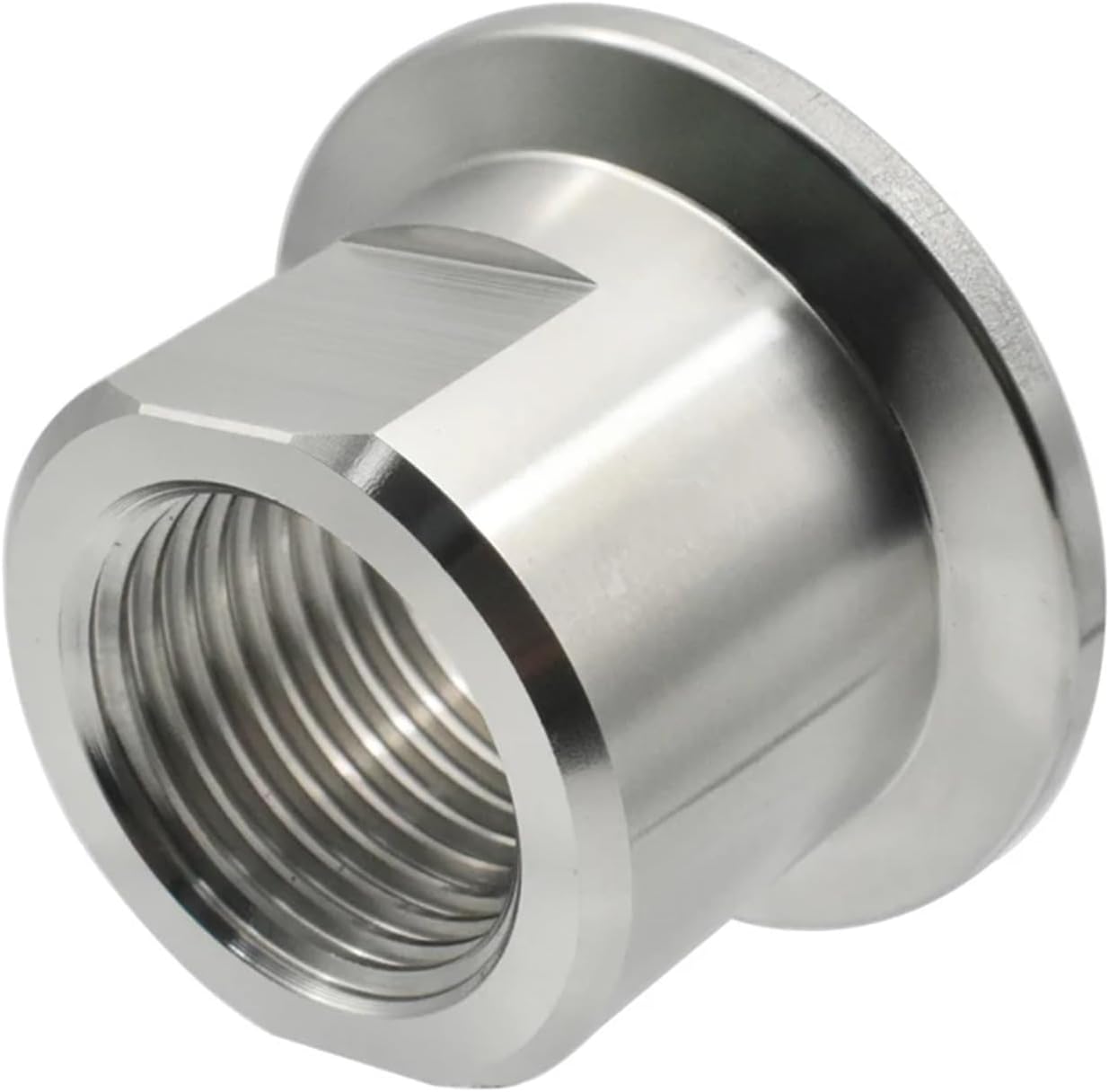 1個 KF50 3/4インチ ステンレススチール PT 内ねじ真空フランジジョイント ミルドエッジ内ねじジョイント