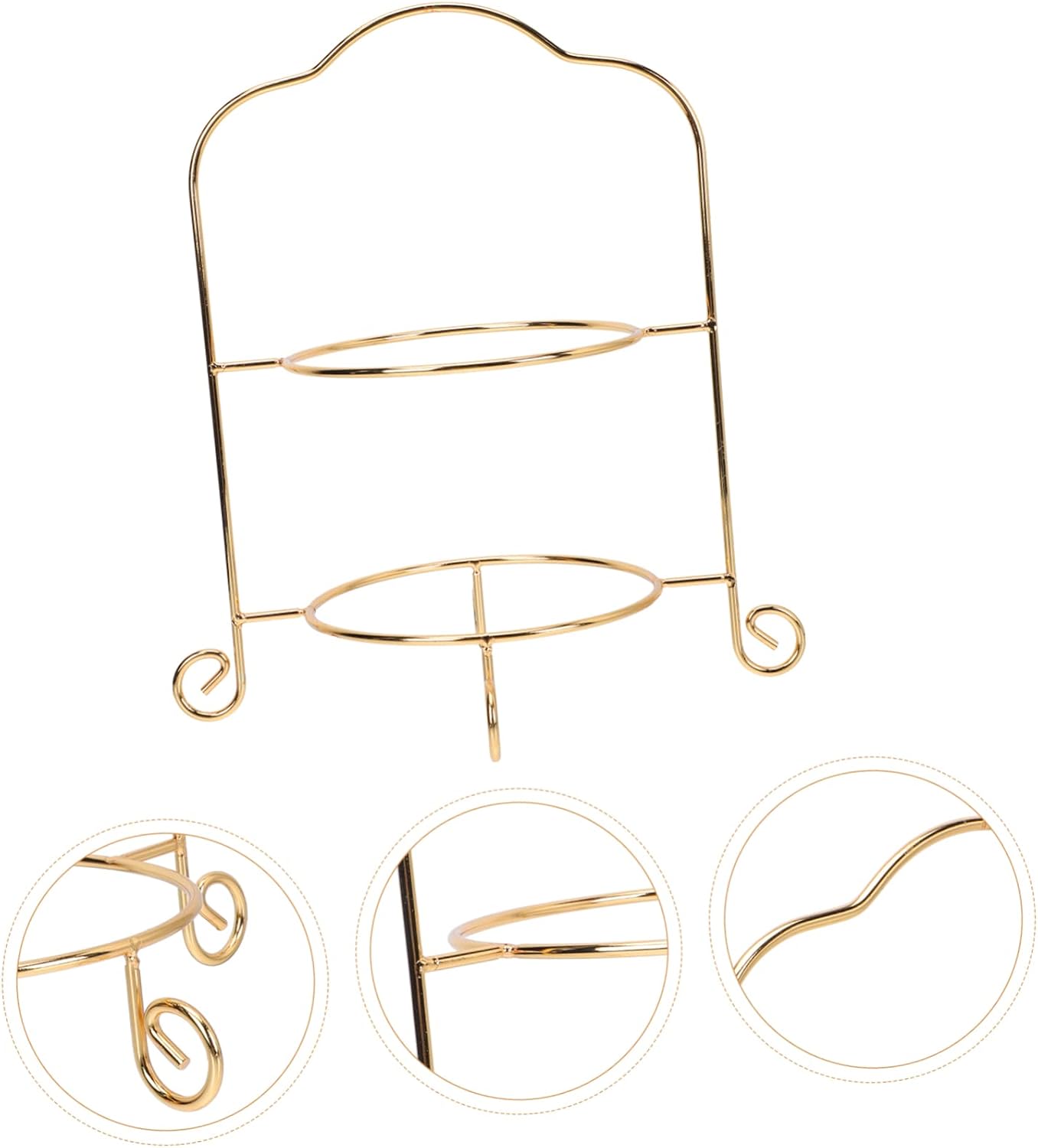 ULTECHNOVO Two Tiered Tray Cake Display Stand Tiered Plate Stand European Style Rack