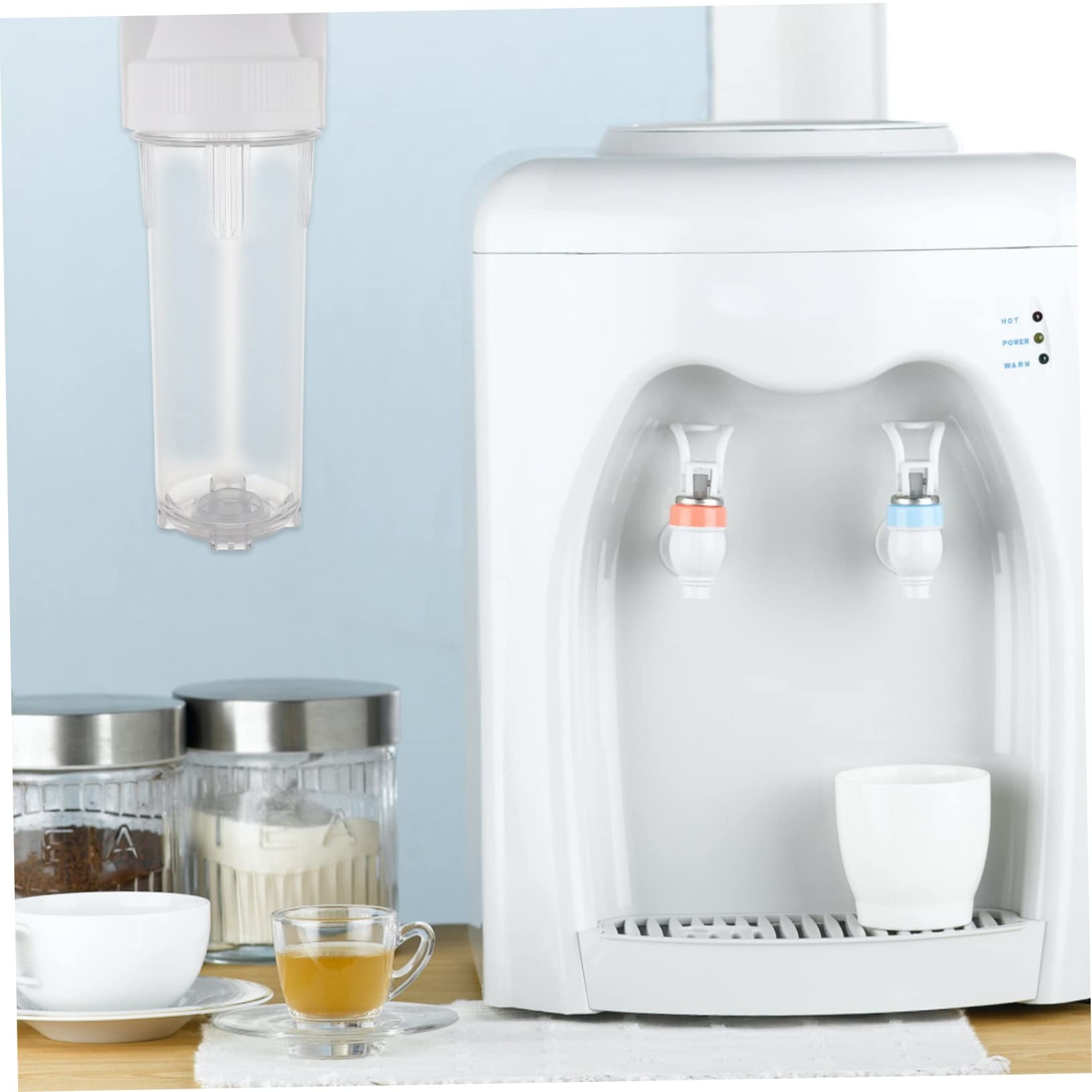 Abaodam Bouteille Filtrante Antidéflagrante en Pet et Pp 10 Pouces Préfiltre Purificateur D’eau Cuisine et Machine à Laver