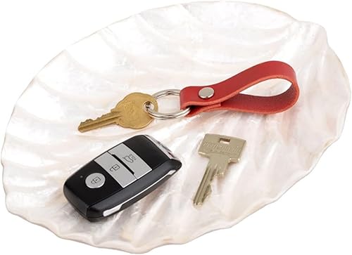 Miniatura 4 de BeeSpring Leather Keychain Handcraft Silver Key Ring Lanyard Handmade