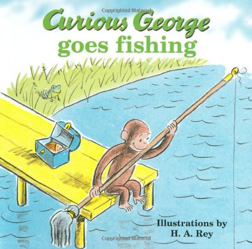 Curious George Goes Fishing 0618162402 Book Cover
