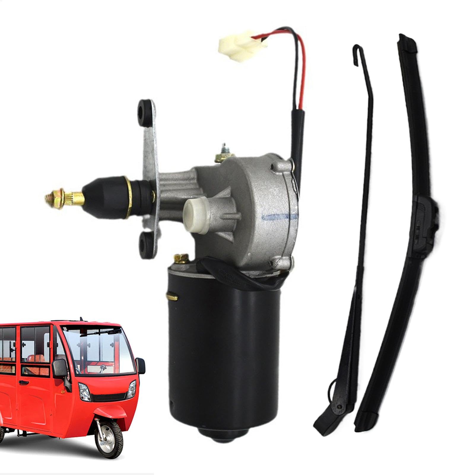 Limpiaparabrisas eléctrico de 12 V, limpiaparabrisas de alto rendimiento, piezas de repuesto de motor eléctrico de 12 V, limpiaparabrisas para todo tipo de clima, kit de limpiaparabrisas