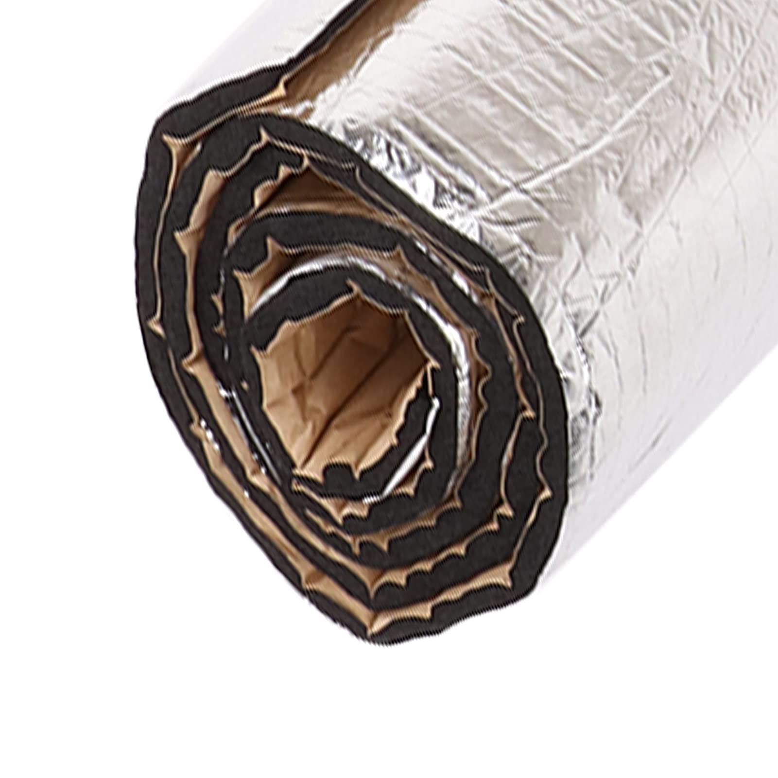 Fydun Tappetino Fonoassorbente, Isolamento Termico Auto 200x50cm, Schiuma Fonoassorbente 10mm Spessore, Riduzione Rumore Motore, Uso Universale per Coibentazione Cappuccio, Porte, Pavimento, Trunk | Alluminio e gomma cotone, per cofano porte e bagagliaio,