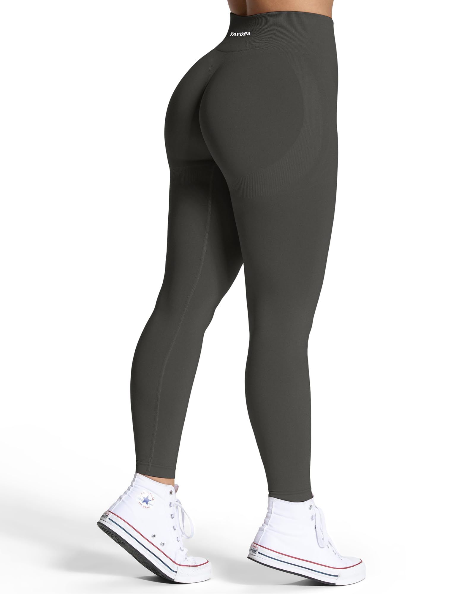 TAYOEA Sport Leggings Damen Push Up Booty Lifting Sportleggins Seamless Scrunch Butt Sporthose für Yoga Gym und Alltag