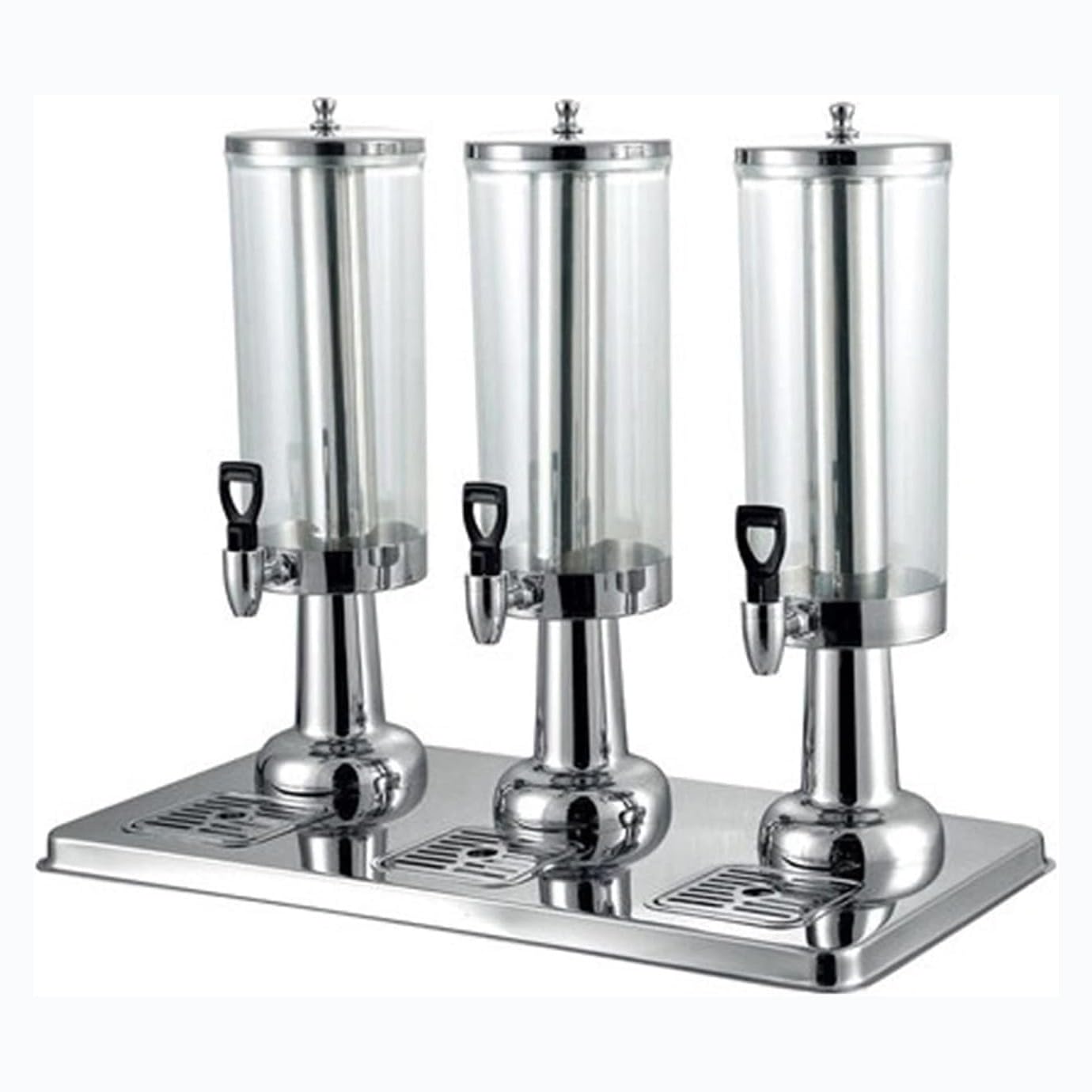 asdchZen Drink Dispenser Beverage Dispenser Stainless Steel Beverage Dispenser With Tap, 3L/6L/9L Capacity, Ideal For Parties And Buffets, Cold And Hot Drink Dispenser With Stand,TripleHeads