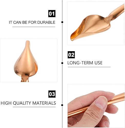 Miniatura 6 de Hemoton Cuchara de acero inoxidable para salsa, cucharón de salsa, cucharón de salsa, cucharón de arte de chef, cuchara de dibujo de chocolate para