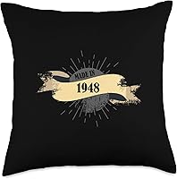 Vista 4 de Made in 1948 Birthday Vintage Retro Throw Pillow