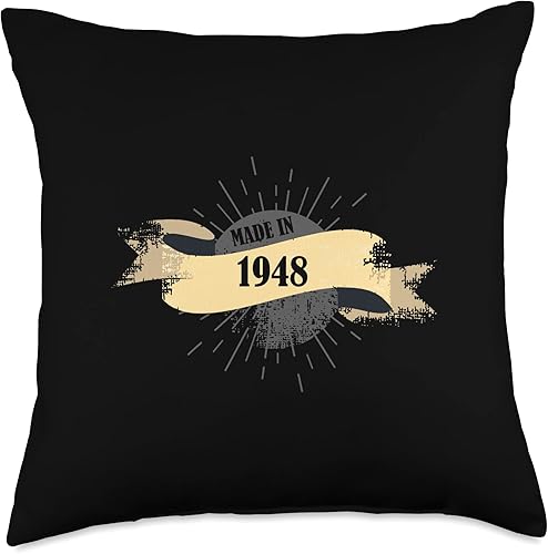Miniatura 4 de Made in 1948 Birthday Vintage Retro Throw Pillow