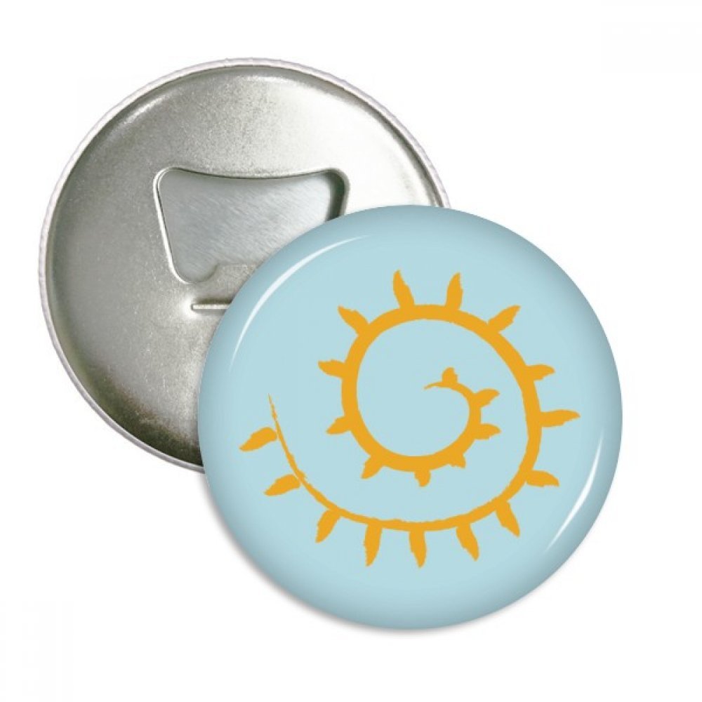 Bouton d'insigne aimants ronde ouvre-bouteille finition argent chic