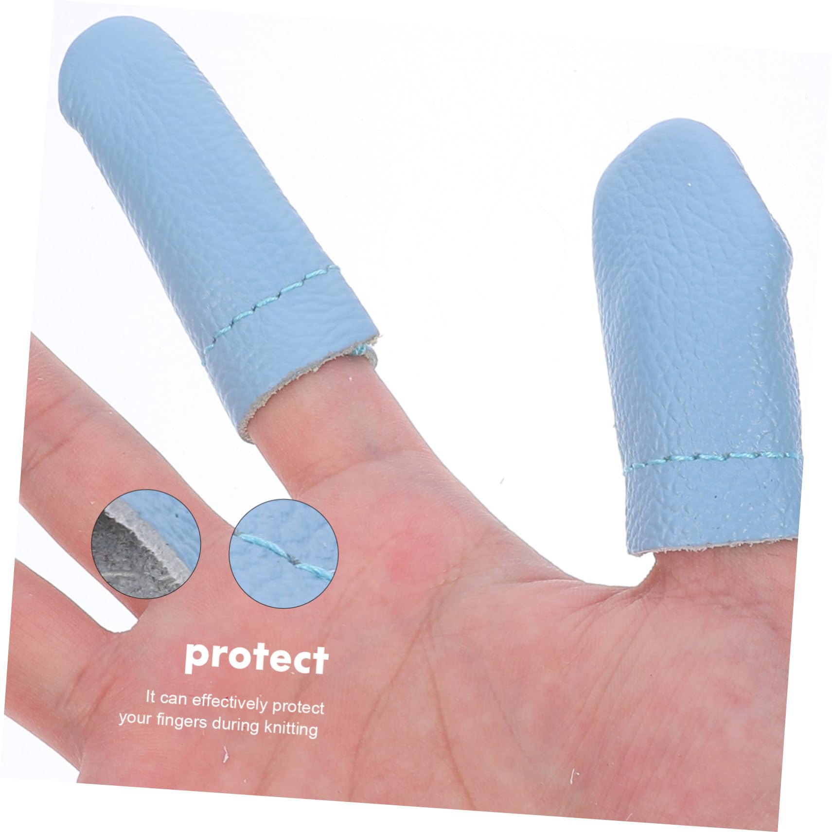 60piezas De Dedos De Cuero Para Costura Dedales De Piel Para Hacer Manualidades Protección Para Dedos Aleatorios