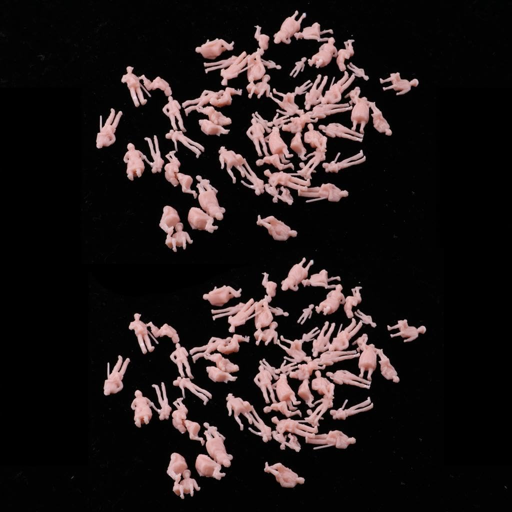SECRET DESIRE 120pcs Unpainted Model Train People Figures HO Scale Model Miniature Figures-image-17