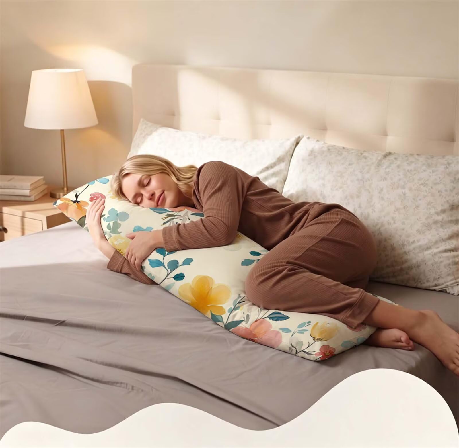 Fodera Cuscino 50 x 150 cm, Rosa-27 Velluto Copricuscini Letto, | con Invisibile Cerniera, Morbida e Traspirante, per biancheria da letto, divano, hotel, chi dorme sul fianco Giallo j-153