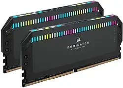 Memória Corsair Dominator Platinum RGB - 32GB (2x16GB), DDR5, 5200Mhz, C40, Preto - CMT32GX5M2B5200C40