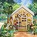 CUTEBEE Dollhouse Miniature with Furniture, DIY Dollhouse Kit Plus Dust Proof and Music Movement, 1:24 Scale Creative Room Idea(Sunshine Garden)