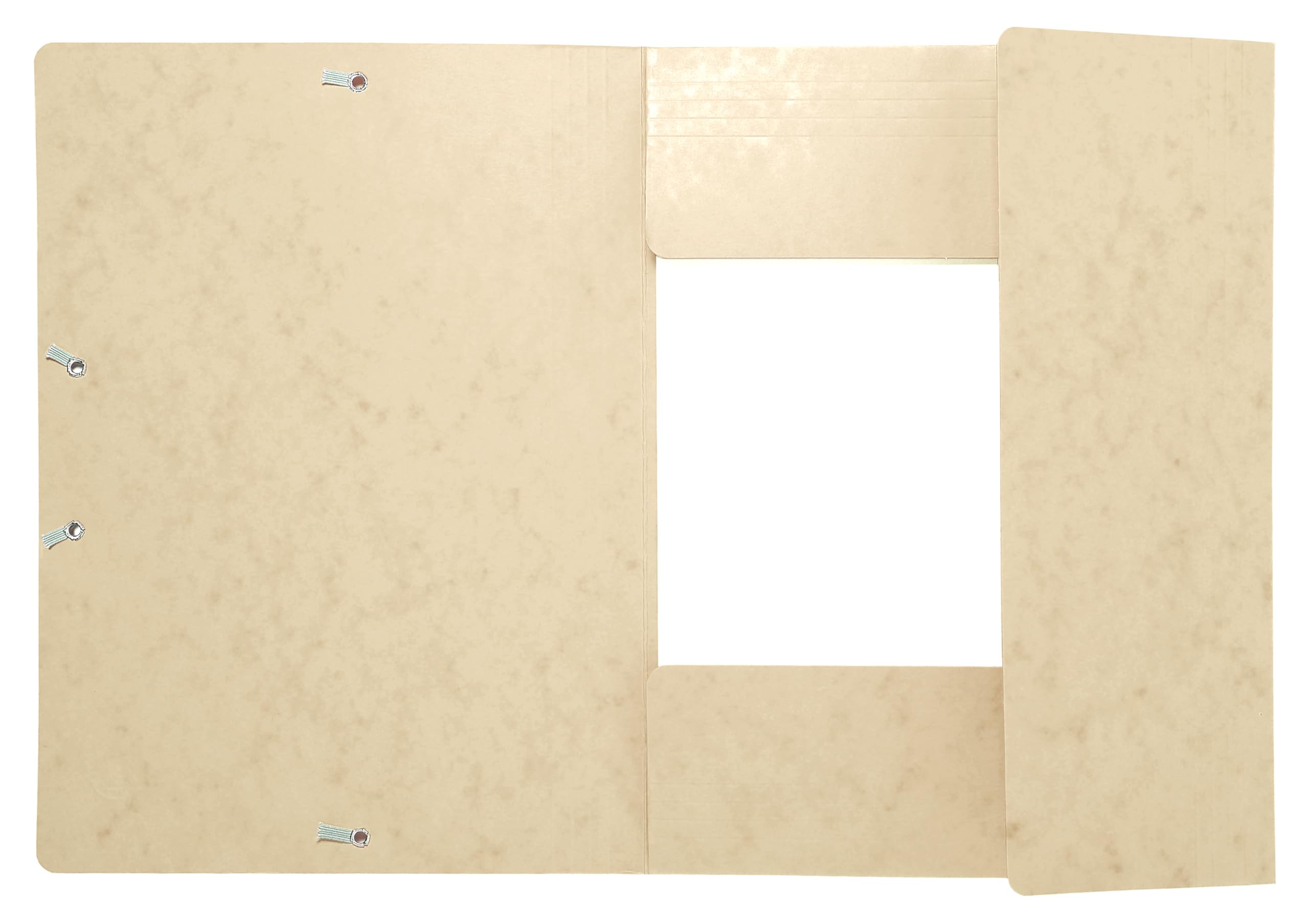 Exacompta 17104H 25er Pack Einschlagmappe aus extra starkem Colorspan-Karton für DIN A4 mit 3 Klappen und 2 Gummizügen elfenbein