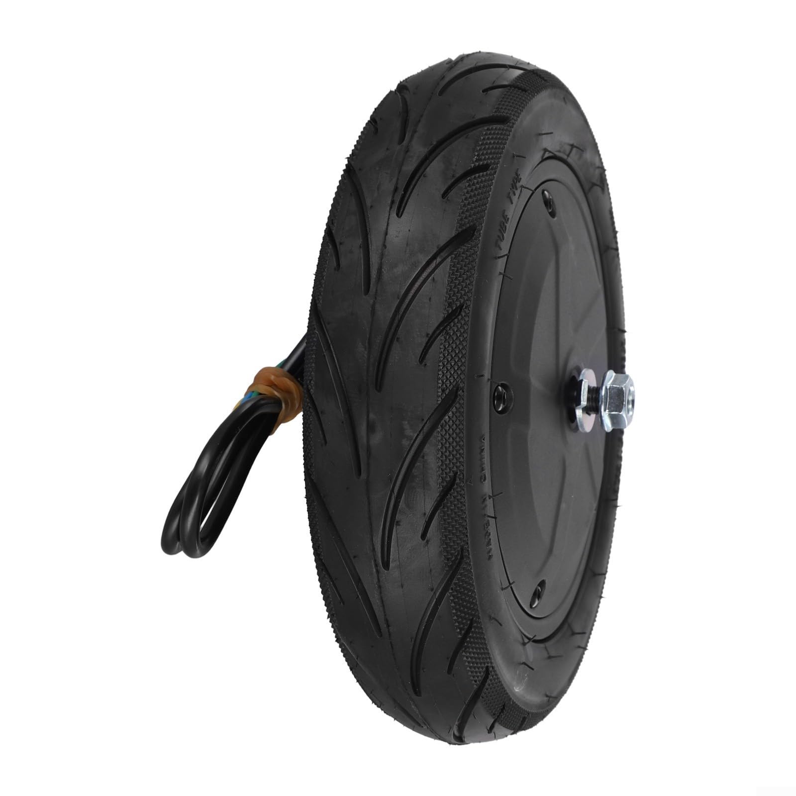 36V 300W Front Wheel Motor Assembly For Ninebot F30 Electric Scooter Replacement Part High Elastic Rubber Tire Shock Absorbing Easy Install