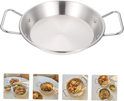 Miniatura 5 de Luxshiny Bandeja frita de acero inoxidable para comida de fiesta de cocina de arroz para niños