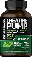 Vista 1 de Fitness Labs Cápsulas de creatina 120 unidades 3000 mg monohidrato de creatina Suplemento de bomba Más precursor de óxido nítrico
