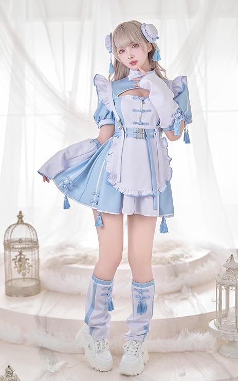 新品未使用 コスプレ衣装 ラーメンチャイナ 【Malymoon/マリームーン】 ホワイトは予約】ラーメンチャイナガール《オリジナルコスプレ8