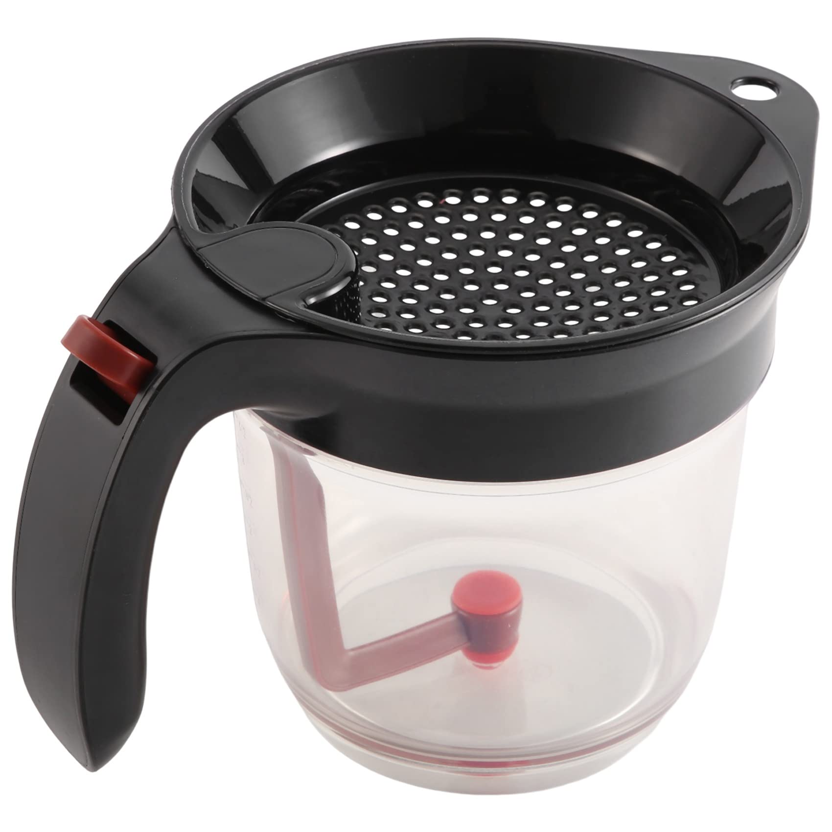 Jkjhbhged 1000ML Oil Separator Measuring Cup and Strainer with Bottom Release for Sauces and Other Liquids with Oil Grease