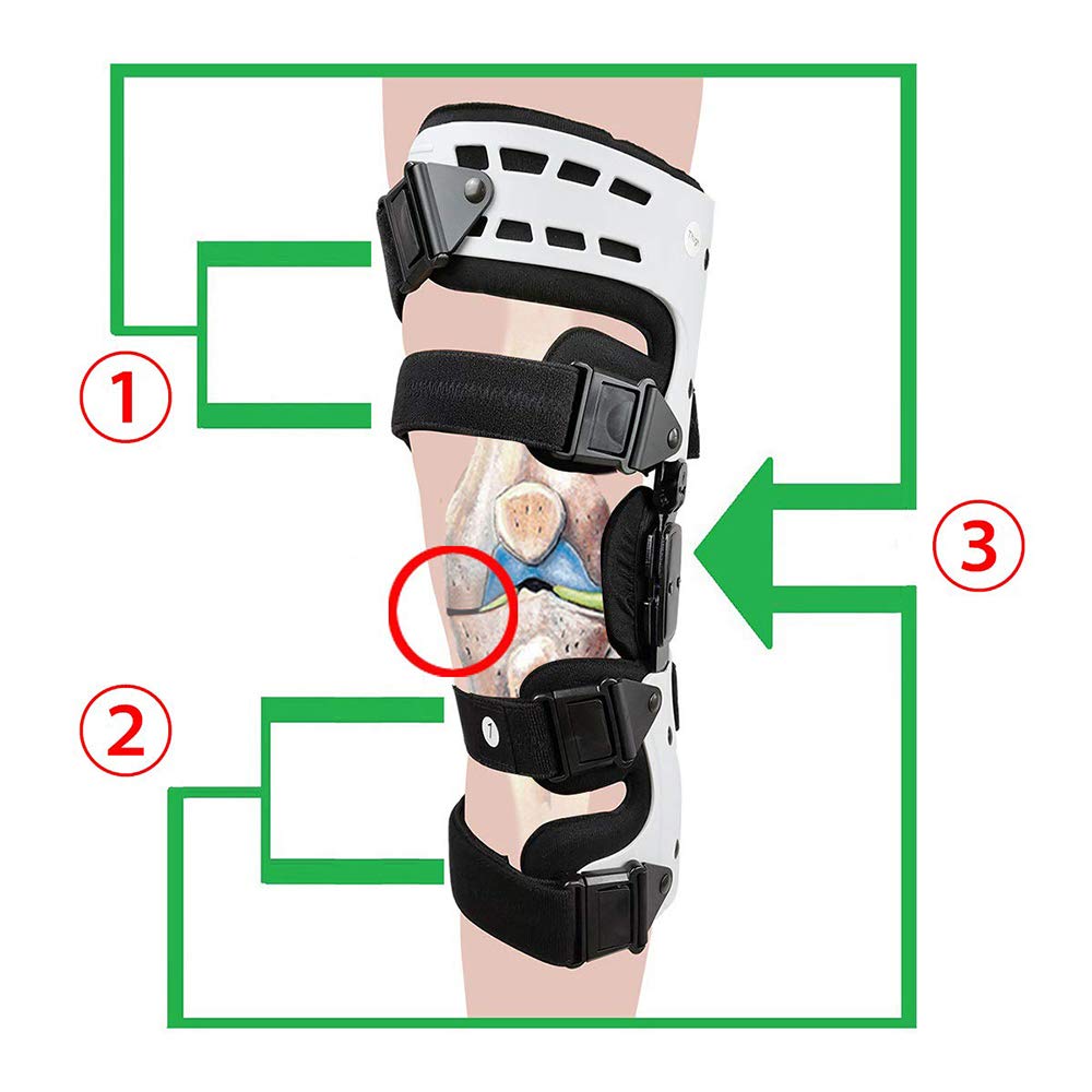 Rodillera Ortopédica con Bisagra, Férula para La Articulación De La Rodilla, Soporte Ajustable para Piernas, Estabilizador De Fracturas para Hombres Y Mujeres, Lesiones,Left