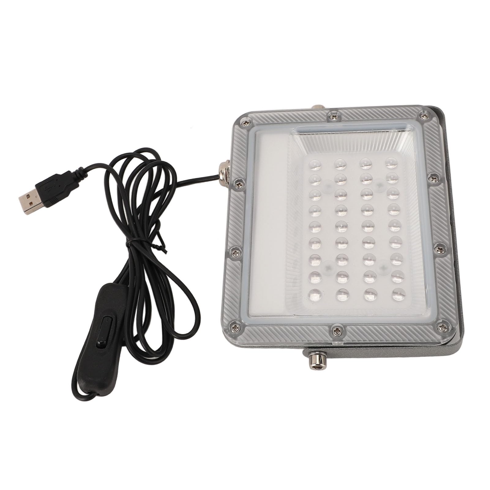 Hyuduo Floodlight LED Black Light Water Resistant USB Powered Flood Light with 365nm Wavelength and 120 Degree Angle Aluminum Shell and PC Cover for Party Stage Lighting