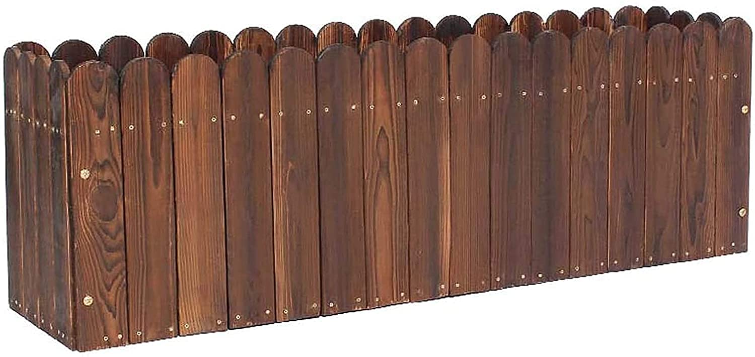 Raised Garden Bed Planter Box Raised Garden Bed Timber Planter Elevated Bed, Square Planting Box Solid Wood Flower Trough Pot Outdoor Wooden Bed Planter