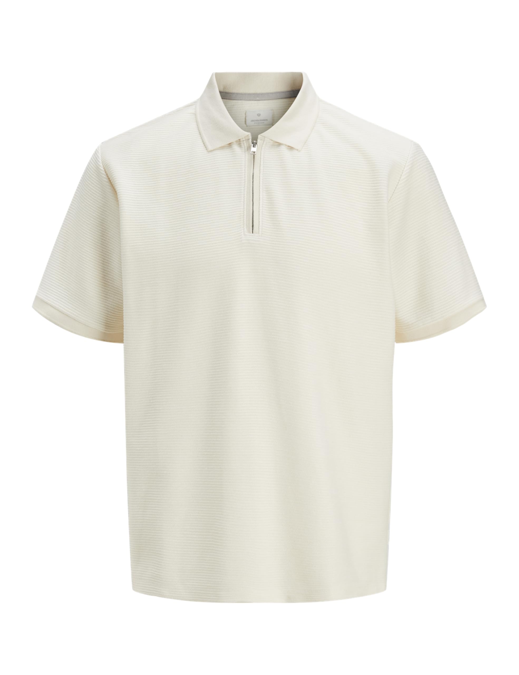 JACK & JONES Jprccronnie SS Zip Polo Noos, Bright White, L