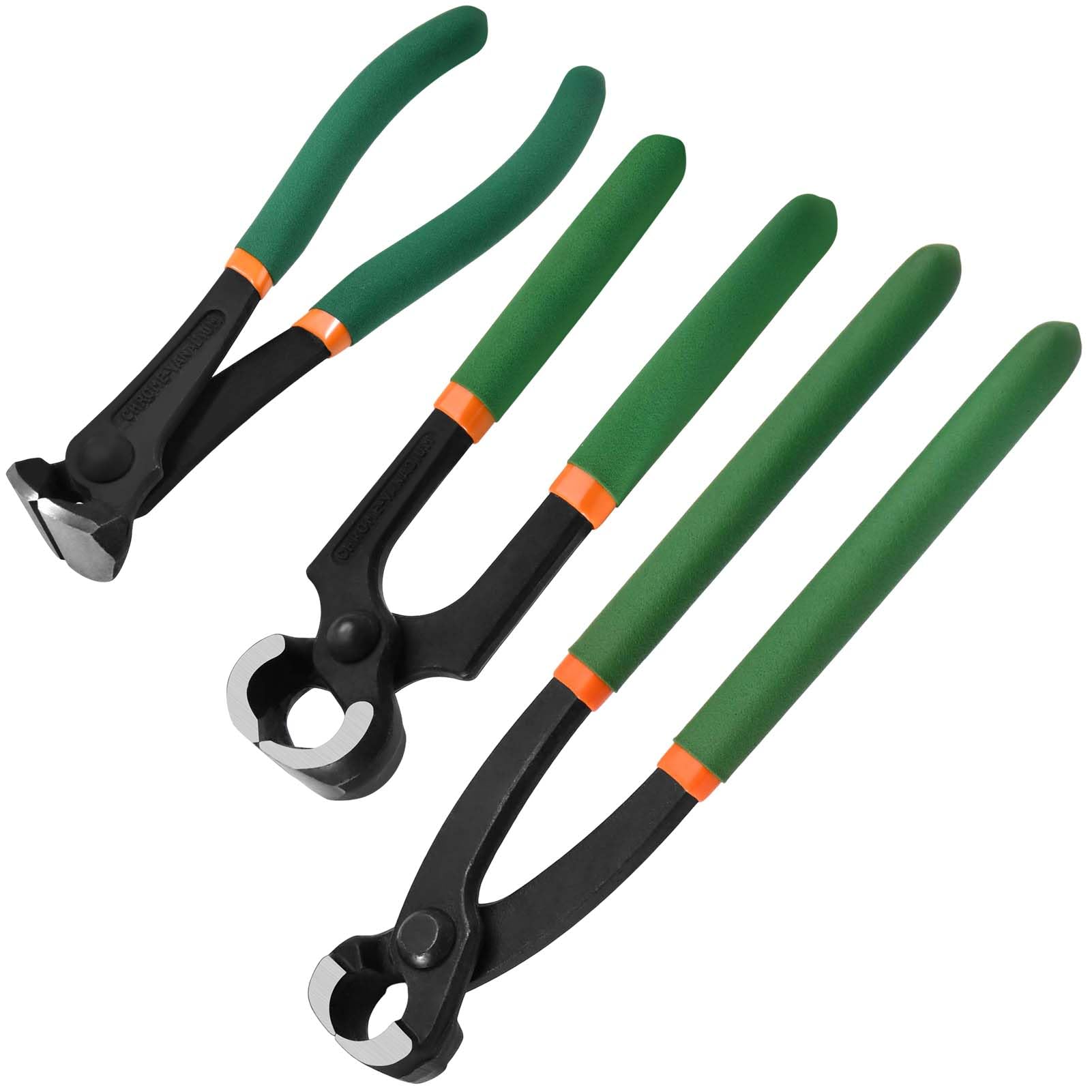 3 Pcs Nail Puller Set 6-inch End Cutting Pliers 6-inch Nail Puller Pliers 9-inch Hose Clamp Plier End Cutter Plier Set Steel Nail Cutter Tool Hardware For Cut Wires Pull Nails