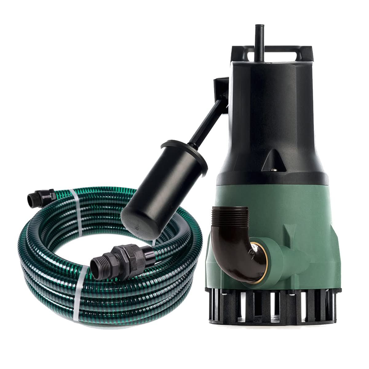 Dab Green / Black / Stainless Steel Feka 600 M-A With A 7 Metre Drain Hose
