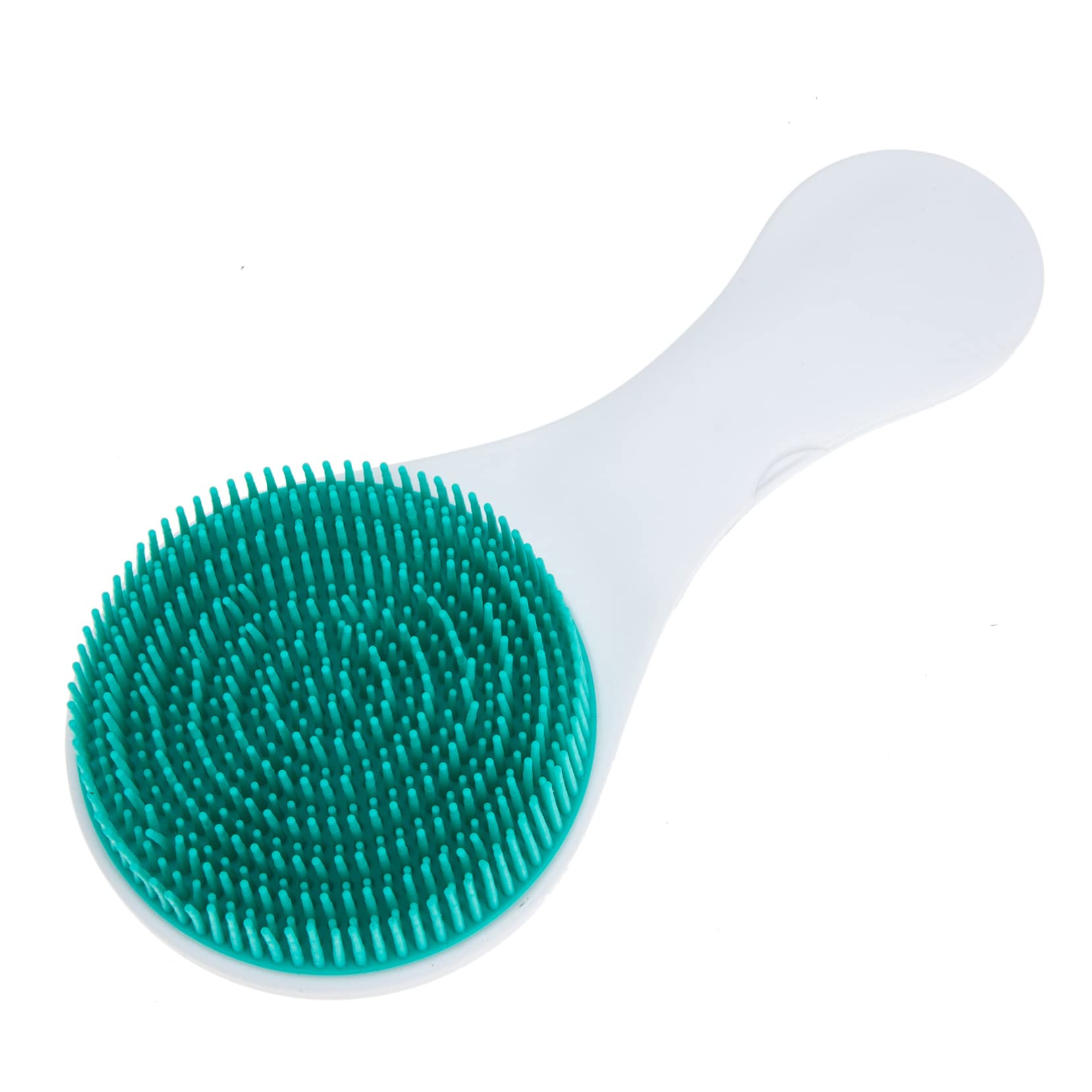 Outanaya Baby Shower Brush Silicone Newborn Bath Brush Long Handle Body Scrubber for Gentle Massage Cleaning