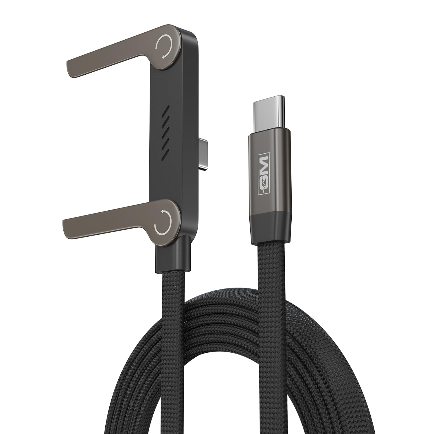 GM G+ FlexStand 100W C-C Fast Charging Cable with Built-in Mobile Stand, Flat Tangle-free Design, 480Mbps Data Transfer, Portrait & Landscape Viewing, Support for Laptops, Tablets & Smartphones.-image-15