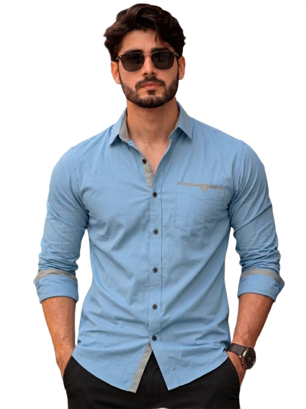 amazon brand - inkast Cotton Shirt for Men | Regular Fit Full Sleeve Casual Shirt | Stylish Formal Office Wear Shirts for Men | Soft Comfortable Breathable Cotton Fabric | Fashionable Office Wear-picture-14