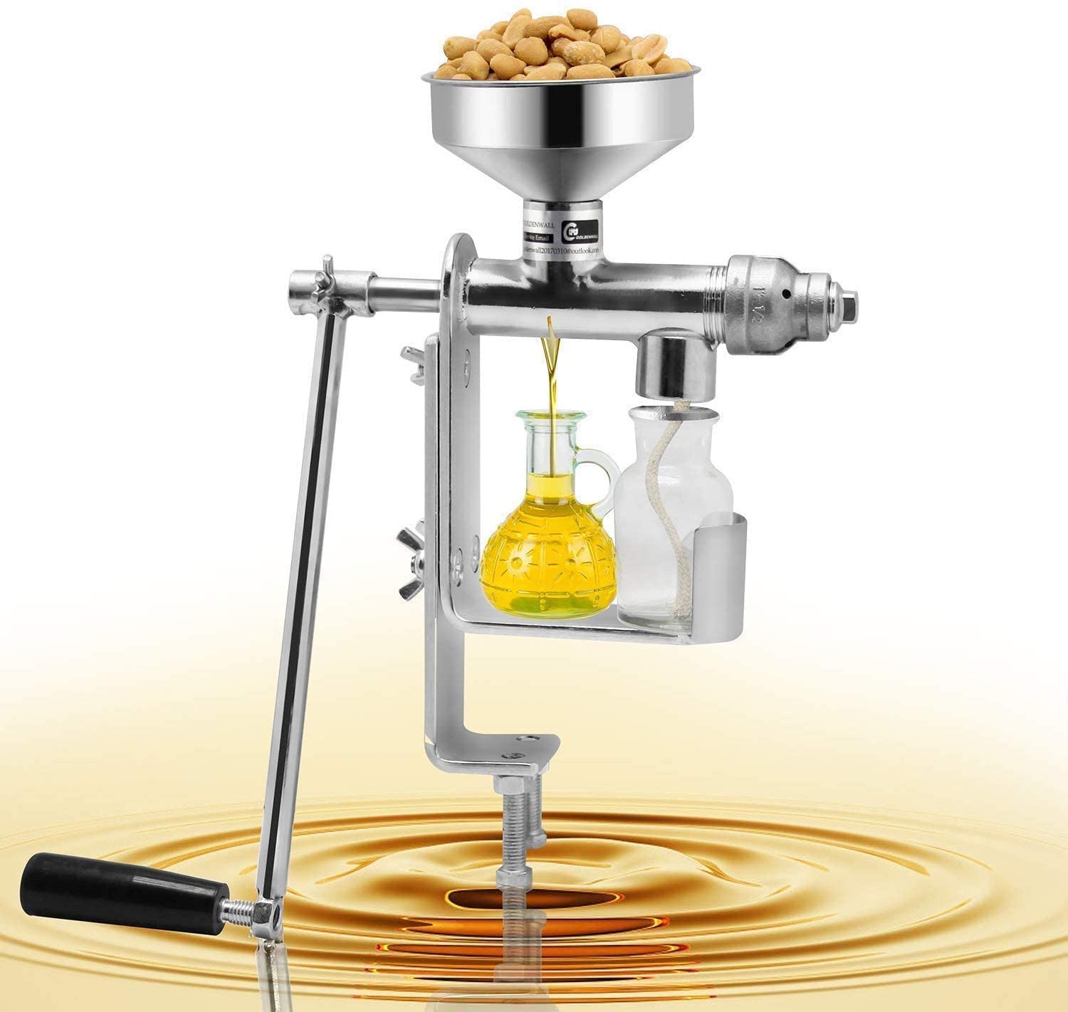 Amazon | 手動オイルプレス機 電源不要 DIY家庭用手動油絞り器