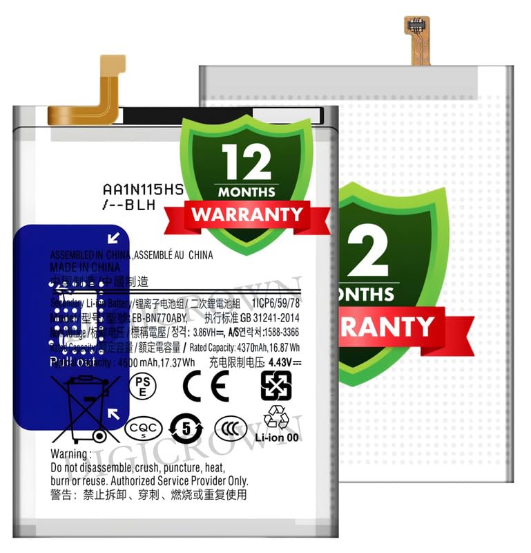 Image of Original EB-BN770ABY Battery Compatible for Samsung Galaxy Note 10 Lite - (4500mAh) - 1 Year Warranty DF7