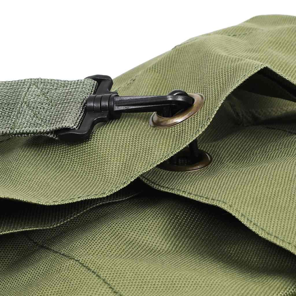 Worek marynarski Army Style 85 l, oliwkowo-zielony, wodoszczelny, składany, wytrzymały, z paskiem na ramię, idealny na kemping, do aktywności na świeżym powietrzu, w podróży, dla harcerzy
