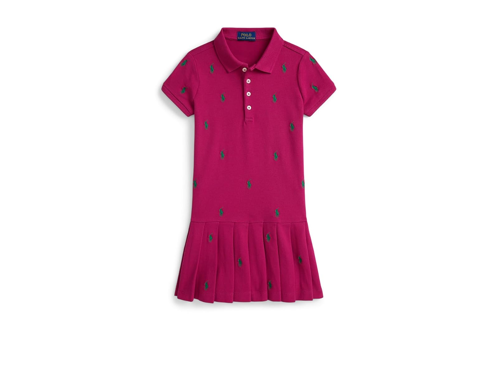 Polo Ralph Lauren Kids Polo Pony Stretch Mesh Polo Dress (Toddler/Little Kid) - Picture 2 of 3