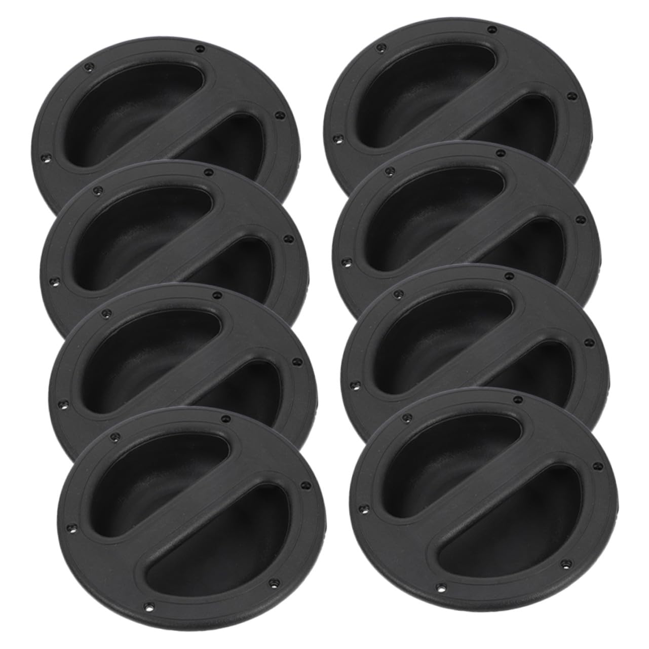 iplusmile Poignées De Haut-Parleur Encastrées Abs 146x38 Mm Lot De 8 pour Réparation Audio Transport Scène Poignée Encastrée Noire Pratique pour Enceintes Professionnelles