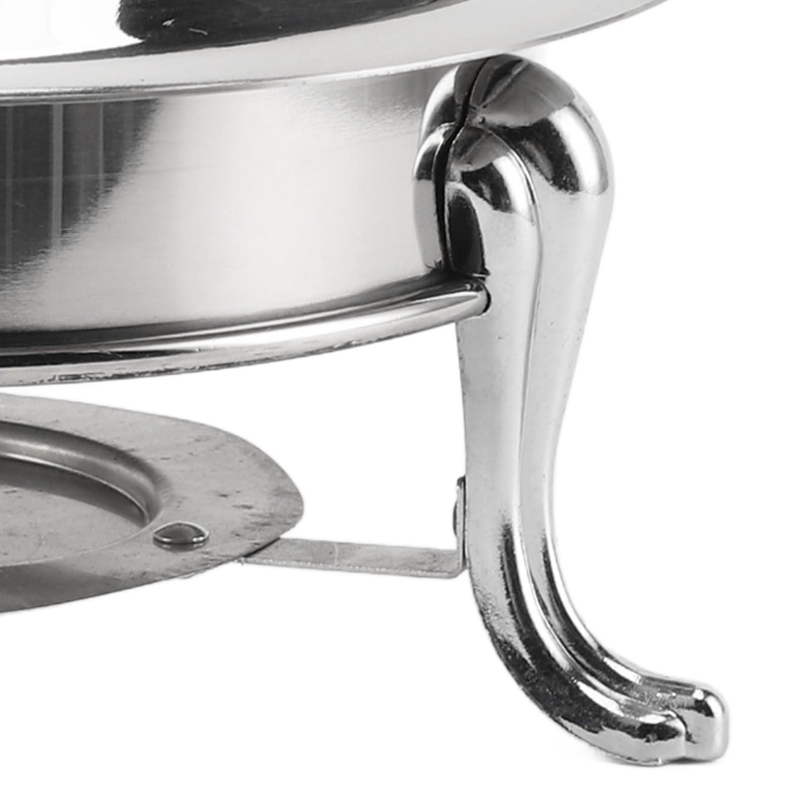 Calentador de Buffet Redondo de Acero Inoxidable, Juego de Buffet Ideal para Fiestas, Bodas y Banquetes con Calentador de de Alta Eficiencia para Eventos en Interiores y (24cm)